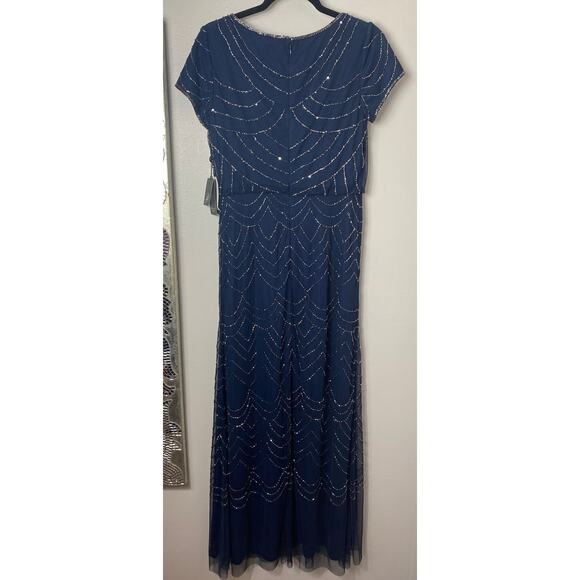 NWT ADRIANNA PAPELL DRESS GOWN 2 MOTHER OF THE BRIDE BRIDESMAID FORMAL EVENING - Picture 4 of 16